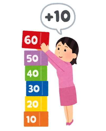 少しずつ積み上げる様子