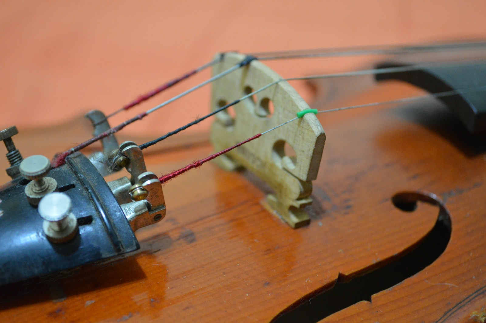 a close-up of a guitar